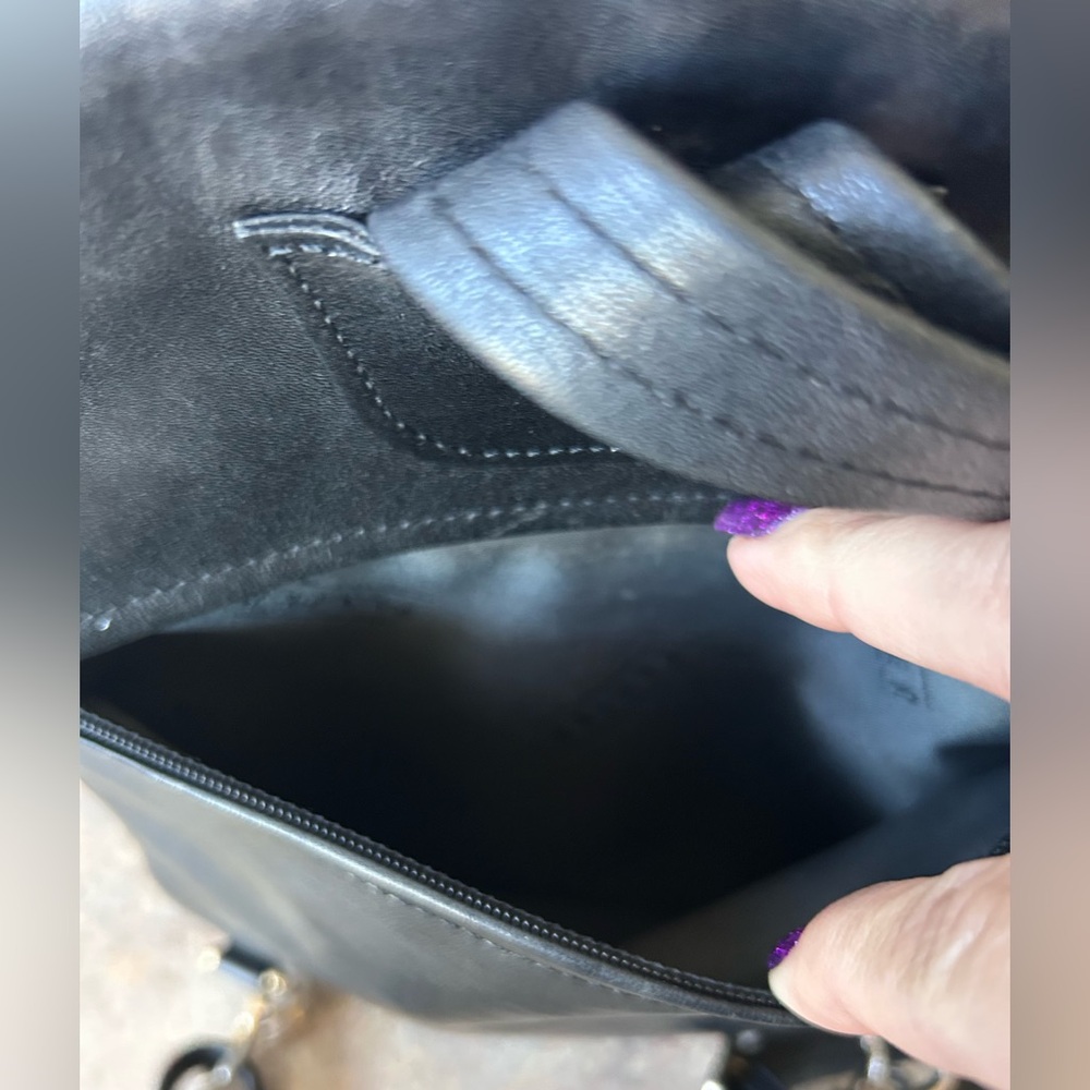 Texier Black Leather Mini Backpack with Sexy Gold Toggle - Picture 14 of 14